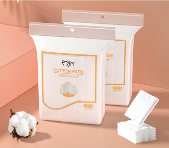 Combo 3 gói Bông Tẩy Trang 3 Lớp Cotton Pads 222 miếng, bông tẩy trang, bông gòn tẩy trang, tẩy trang mềm mịn sạch da, miếng tẩy trang cotton pad 222 miếng
