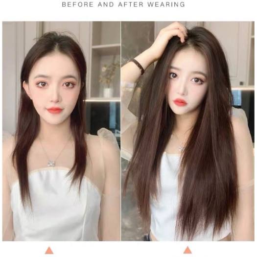 Tóc giả kẹp 😍Tóc kẹp thẳng 😍kẹp dải ngang 6 phím