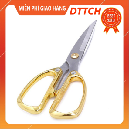Kéo nhà bếp đa năng cắt đồ ăn cỡ 20cm japan, cán mạ vàng sang trọng, thép sk5 cực sắc chuyển dùng để cắt đồ ăn, keo cat ga, kéo gà, kéo nhà bếp, kéo cắt đồ ăn, keo cat thuc an, kéo tỉa bông