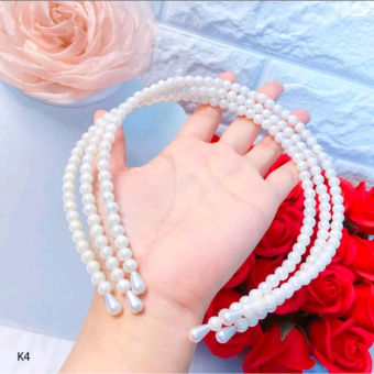 Băng đô cài tóc giả ngọc trai nhân tạo