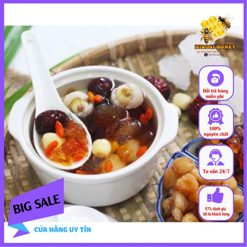 chè dưỡng nhan, tuyết yến 13 vị nấu được 10 chai 330ml [ TẶNG LÁ DỨA] Nguyên liệu cao cấp