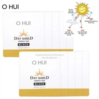 Xả hàng giá sỉ Gói Kem chống nắng dưỡng trắng da OHUI Day Shield Perfect Sun Black sample SPF50+/PA++++ dành cho da dễ sạm đen
