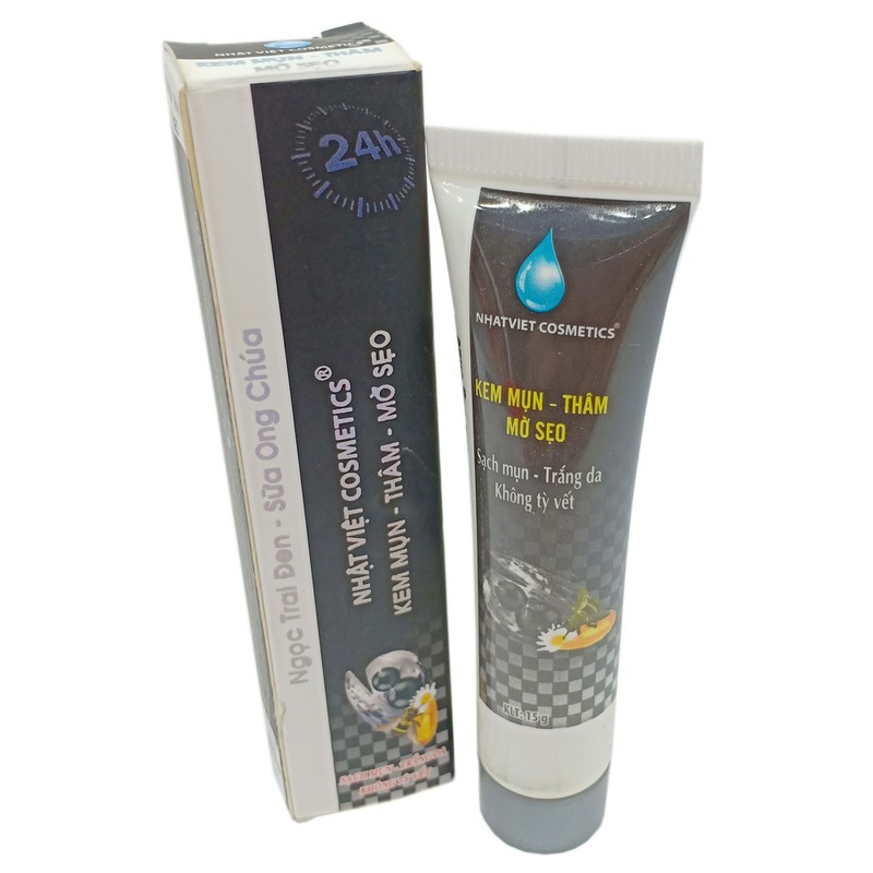 Tuýp kem siêu chấm mụn 24h, xóa thâm, liền sẹo, ngọc trai đen, sữa ong chúa