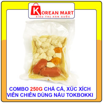 Combo 250g chả cá + xúc xích + viên chiên dùng nấu lẩu tokbokki