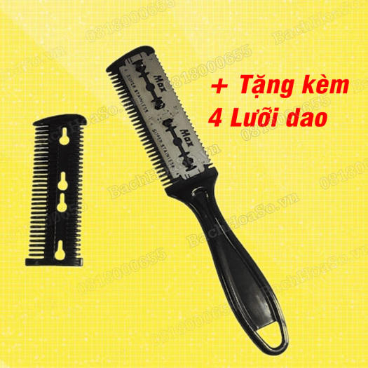 Thay thế Tông đơ hớt tóc, Lược tỉa tóc, cắt tóc, Lược kẹp 2 lưỡi dao lam 2 mặt, Lược tự cắt tỉa tóc tại nhà thông minh