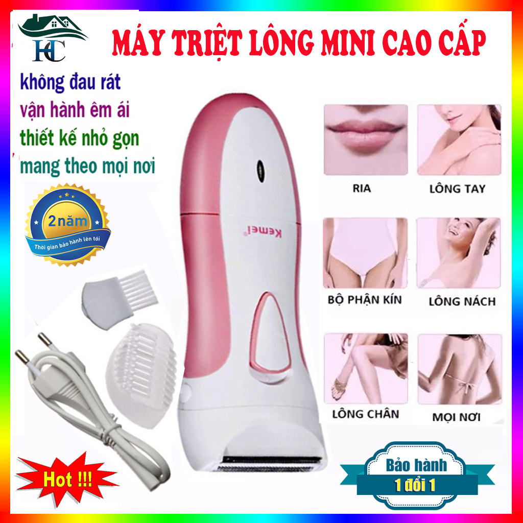 Máy tẩy lông mini Máy cạo lông toàn thân đa năng Máy Cạo Làm Sạch Lông kiêm máy cạo lông vùng kín, nách, mặt, mũi, chân