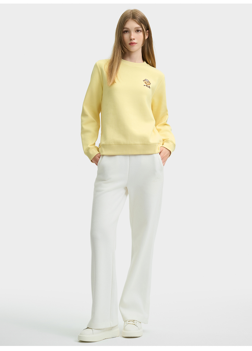 Fila yellow sweatshirt women's discount