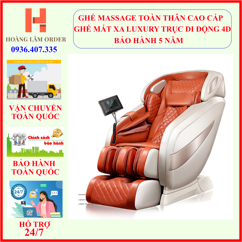 Ghế massage toàn thân, Ghế mát xa toàn thân, Ghế mát xa trị liệu, Ghế matxa cao cấp công nghệ Nhật Bản. Bảo hành 5 năm - TOP431
