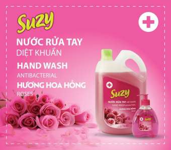 Nước rửa tay suzy hoa hồng 4L