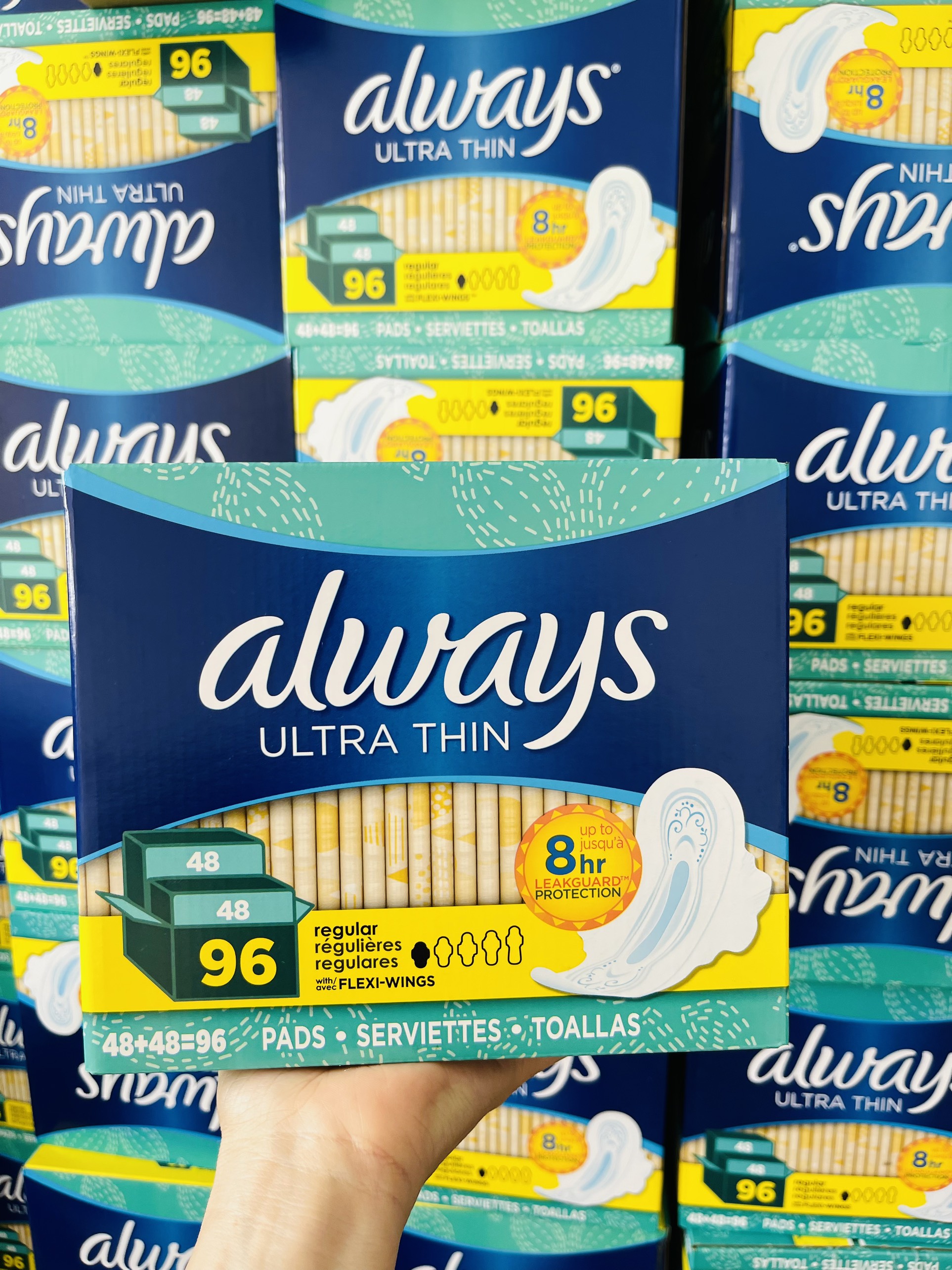 Băng vệ sinh always của Mỹ hộp 96 miếng