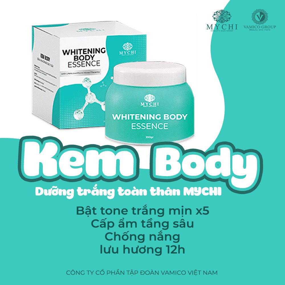 Combo Kem Body Dưỡng Trắng và tắm trắng da toàn thân Mychi Cam Kết Chính Hãng Dưỡng Trắng chống nắng