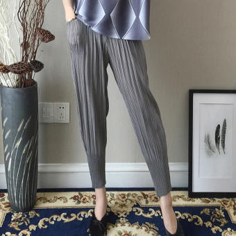 quần xếp ly bo gấu Quảng Châu dáng rộng mỏng thoáng mát dễ mặc - Quần nhún quảng châu