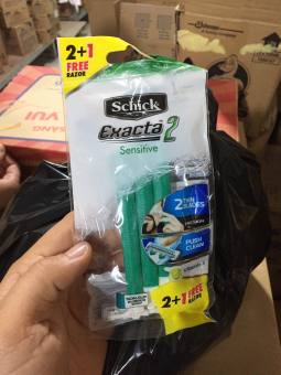 Dao Cạo Râu Schick Exacta2 For Sensitive Skin Mỹ 2+1 cây - Hàng Chính hãng DKSH Việt Nam