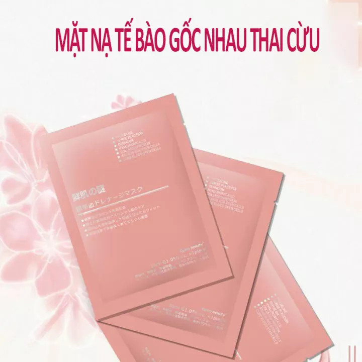 COMBO 50 MẶT NẠ NHAU THAI CỪU  Mặt Nạ Tế Bào Gốc Nhau Thai Cừu Cuống Rốn ,mặt nạ giấy, Mặt Nạ cấp ẩm, Truc nhi Beauty