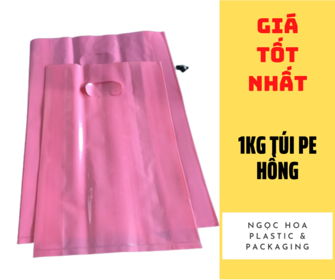 1kg túi pe hồng các cỡ - túi trắng đựng mỹ phẩm, quần áo …