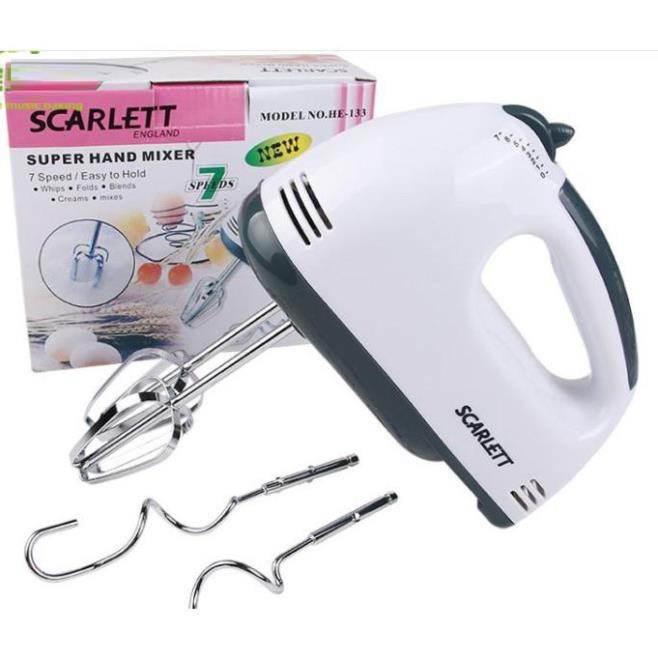 Máy đánh trứng chính hãng mua máy đánh trứng, máy đánh trứng cầm tay scarlett 180w 7 cấp độ tốc độ cực mạnh - hoạt động êm ái