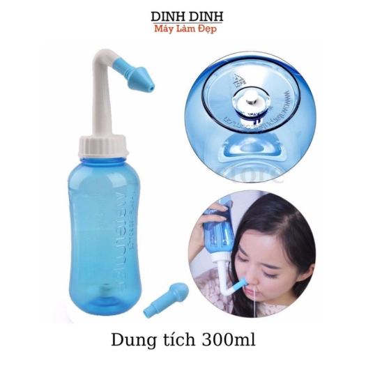 Bình rửa mũi Waterpulse 300ml bình vệ sinh mũi cho bé và người lớn dụng cụ rửa mũi ngăn ngừa viêm xoang - Dinh Dinh