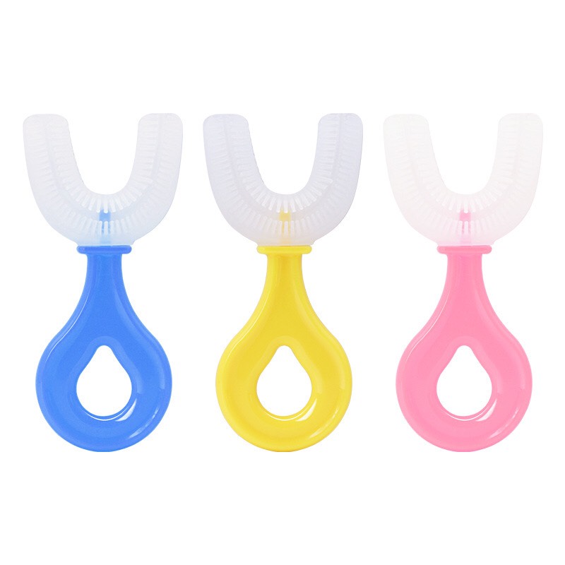 Bàn Chải Đánh Răng Silicon Hình Chữ U Cho Bé Từ 2 - 6 Tuổi