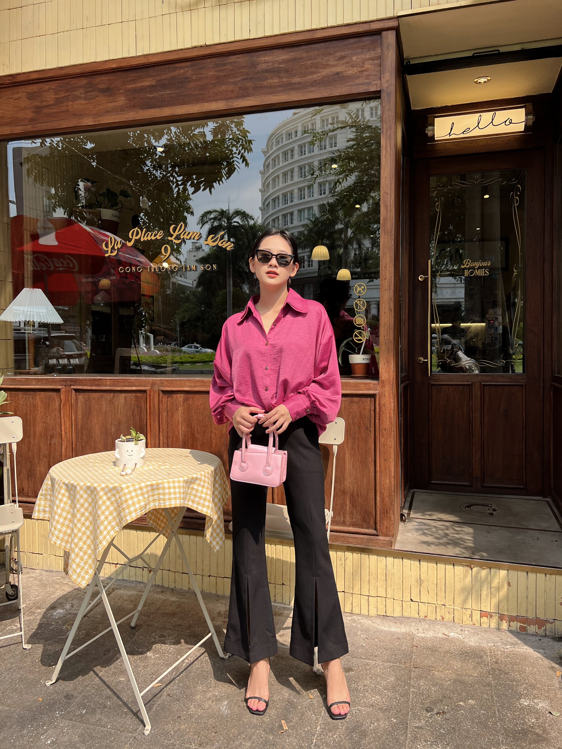 Yu cherry | quần nữ split signature pants yq016