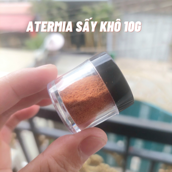 Thức ăn atermia sấy khô chiết hủ 10g dành cho cá con cá 7 màu , cá betta