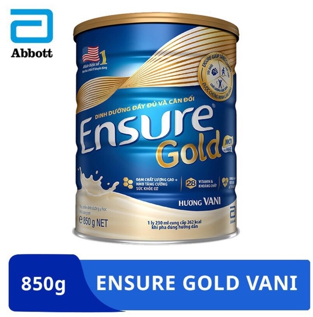 Sữa bột Ensure Gold Abbott hương vani 850g