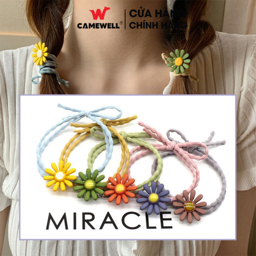 Dây buộc tóc, chun cột tóc hình bông hoa/ quả dứa/ cà rốt/ vịt con đáng yêu dễ thương CameWell C06HB