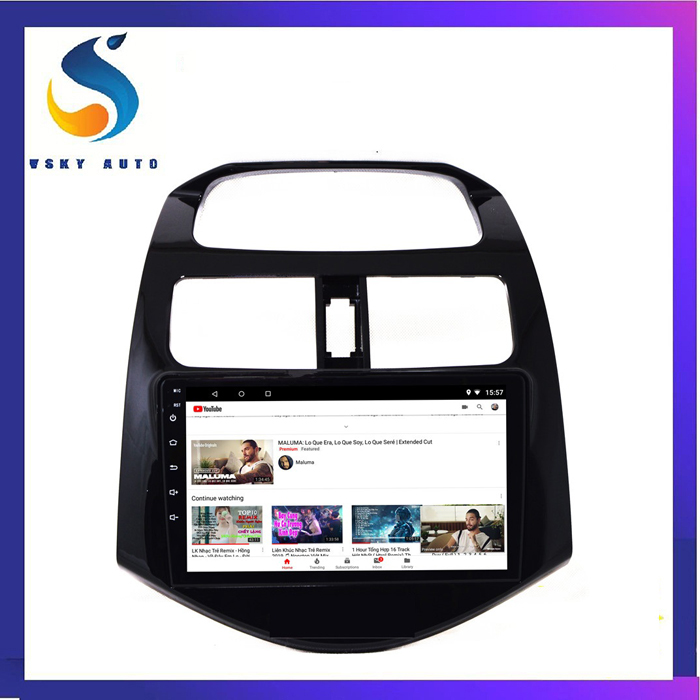 Mặt dưỡng màn hình android cho xe chevrolet spark 2011-2015