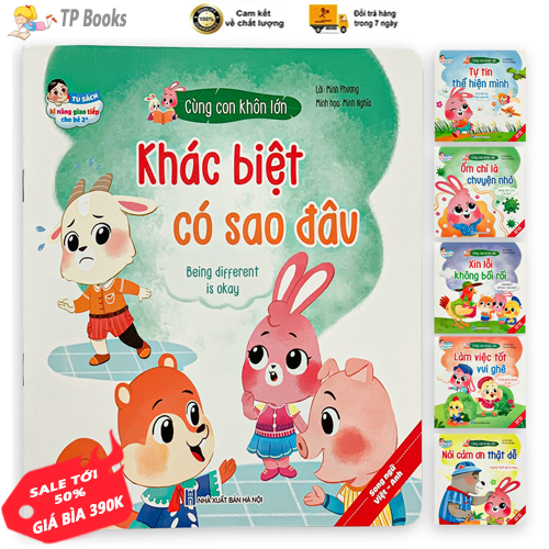 Combo bộ 10 cuốn truyện tranh giao tiếp cùng con khôn lớn - ehon cùng con khôn lớn song ngữ anh việt cho trẻ em - kỹ năng giao tiếp cho bé