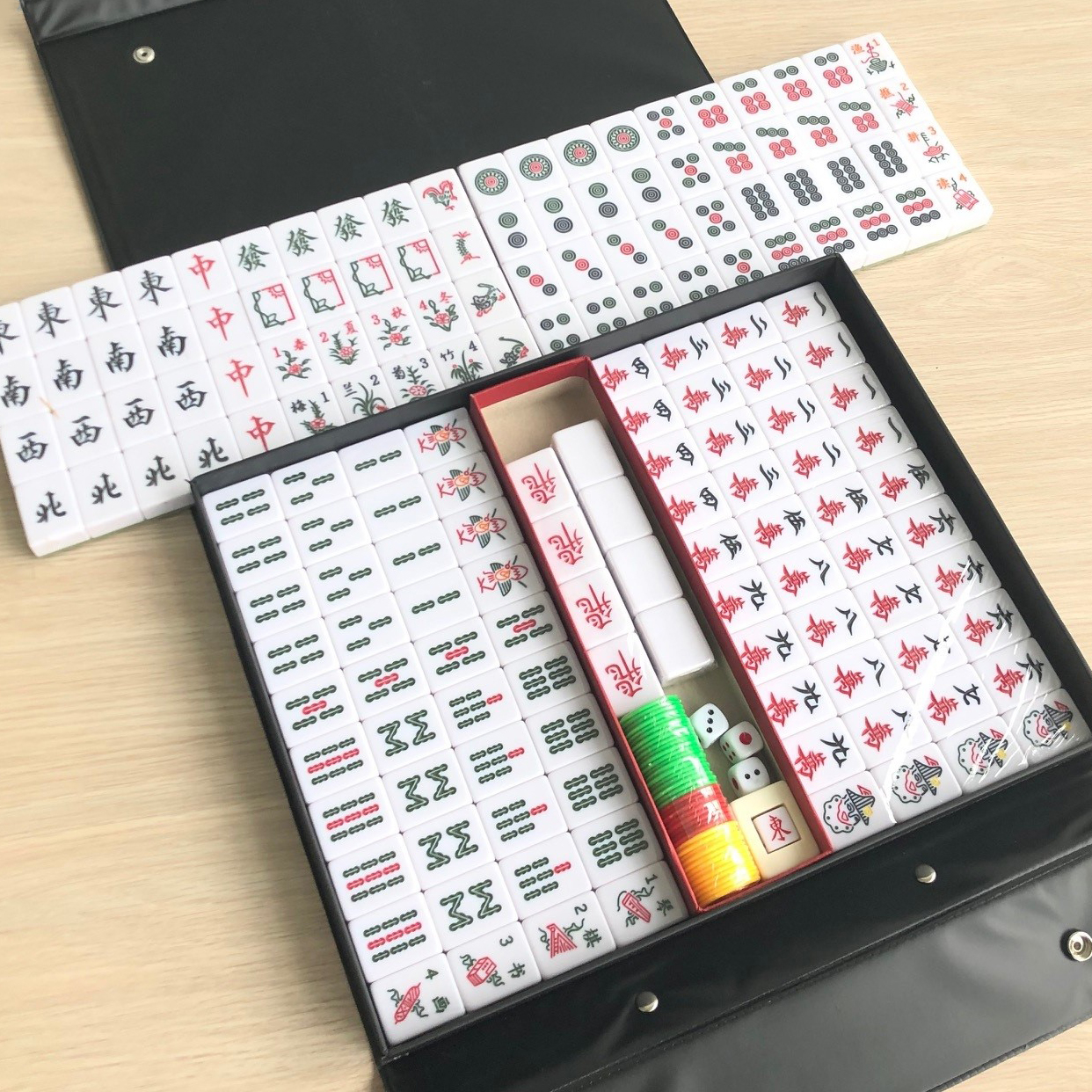 Qoo10 - Brand New Premium Traditional Jade Mahjong Set. Local SG