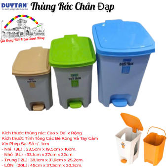 Thùng rác đạp Matsu Nhiều Kích Cỡ - Nhựa Duy Tân an toàn bền chắc, thùng đựng rác phù hợp mọi không gian gia đình, văn phòng, hội nghị