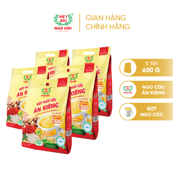 Combo 5 sản phẩm Bột Ngũ cốc ăn kiêng Việt Đài 600gr