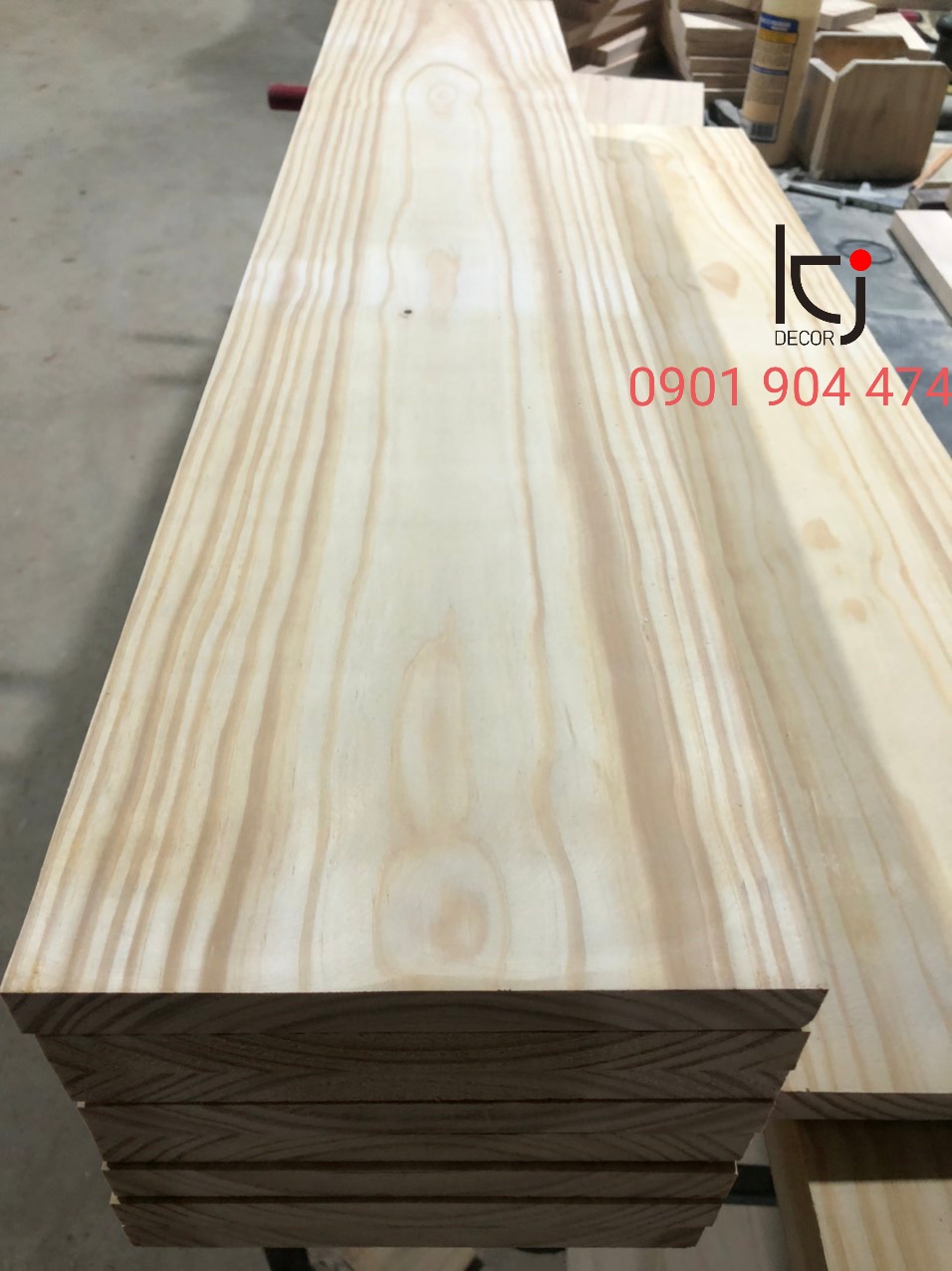 [KID138] - TẤM GỖ THÔNG DÀI 80x19.5x2CM LÁNG MỊN 4 MẶT