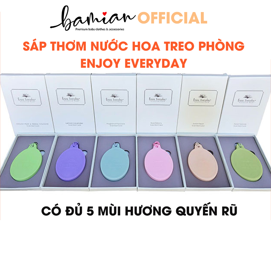 Sáp thơm nước hoa treo phòng ENJOY EVERYDAY nước hoa khô dạng thẻ treo tủ đồ ô tô nhà tắm (đủ 6 mùi hương)