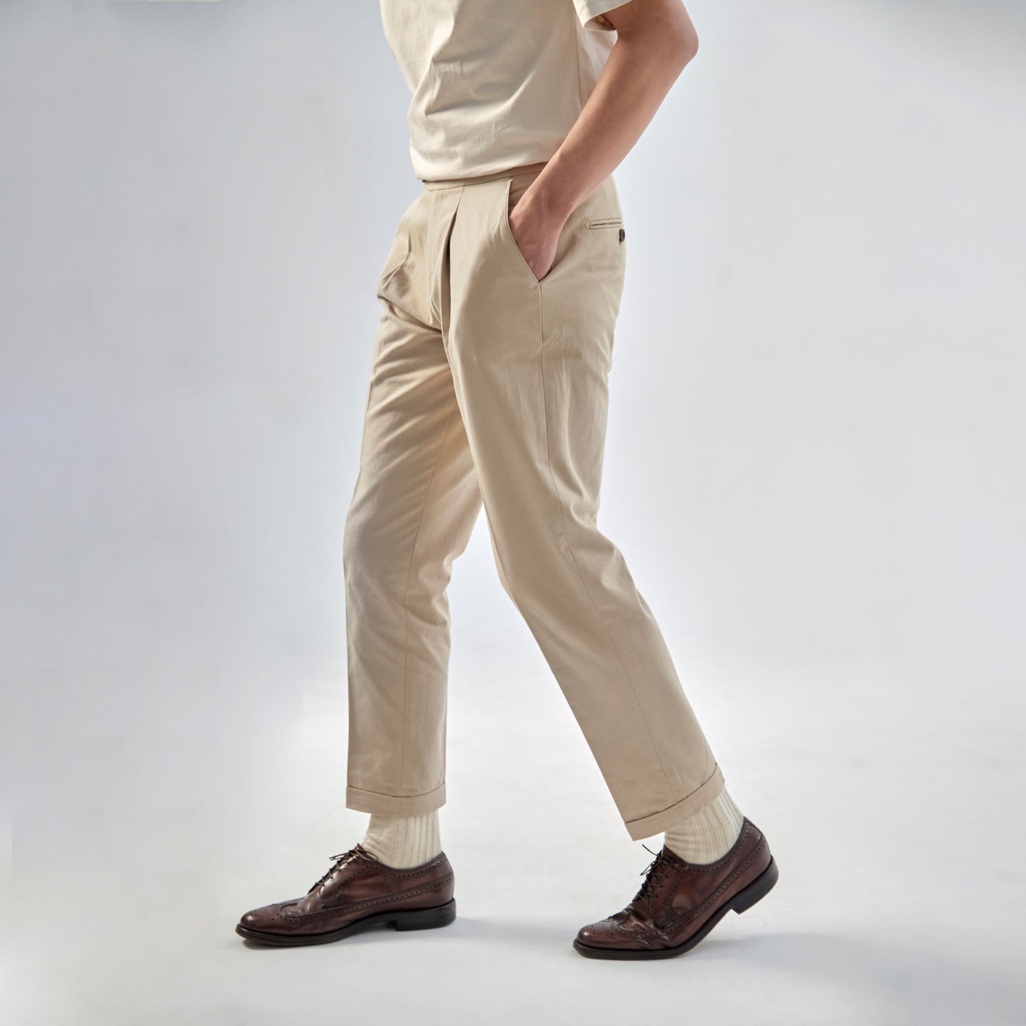 Quần âu - side tab trouser - olderister - tiệm cũ kĩ