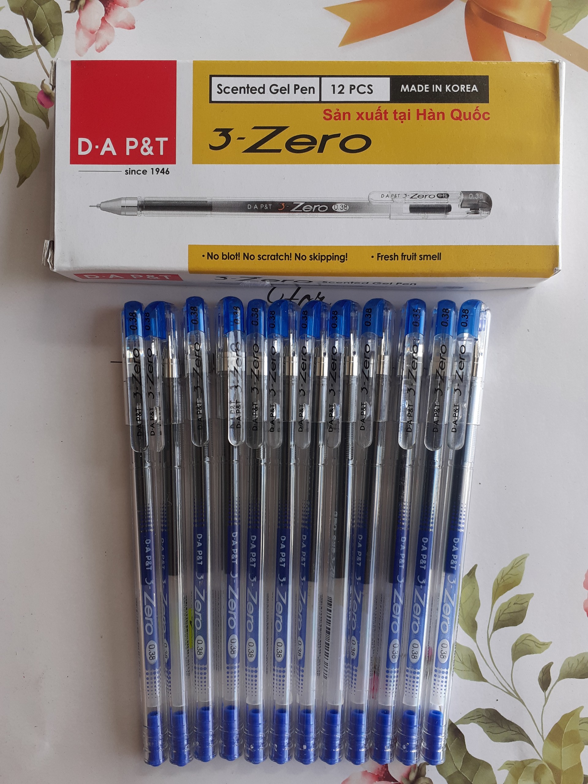 Hộp 12 cây bút mực zero 0.38 - bút nước hàn quốc