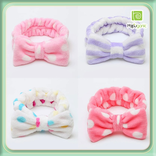 Băng Đô Nơ Cài Tóc Skincare đắp mặt nạ Hapuganic