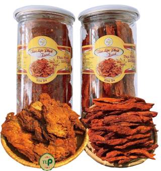 THỊT KHÔ BÒ MIẾNG 200G VÀ KHÔ BÒ DẠNG QUE 250G TLP