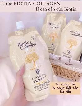 Kem hấp xả ủ tóc Biotin Collagen phục hồi giúp tóc siêu mềm mượt 500ml
