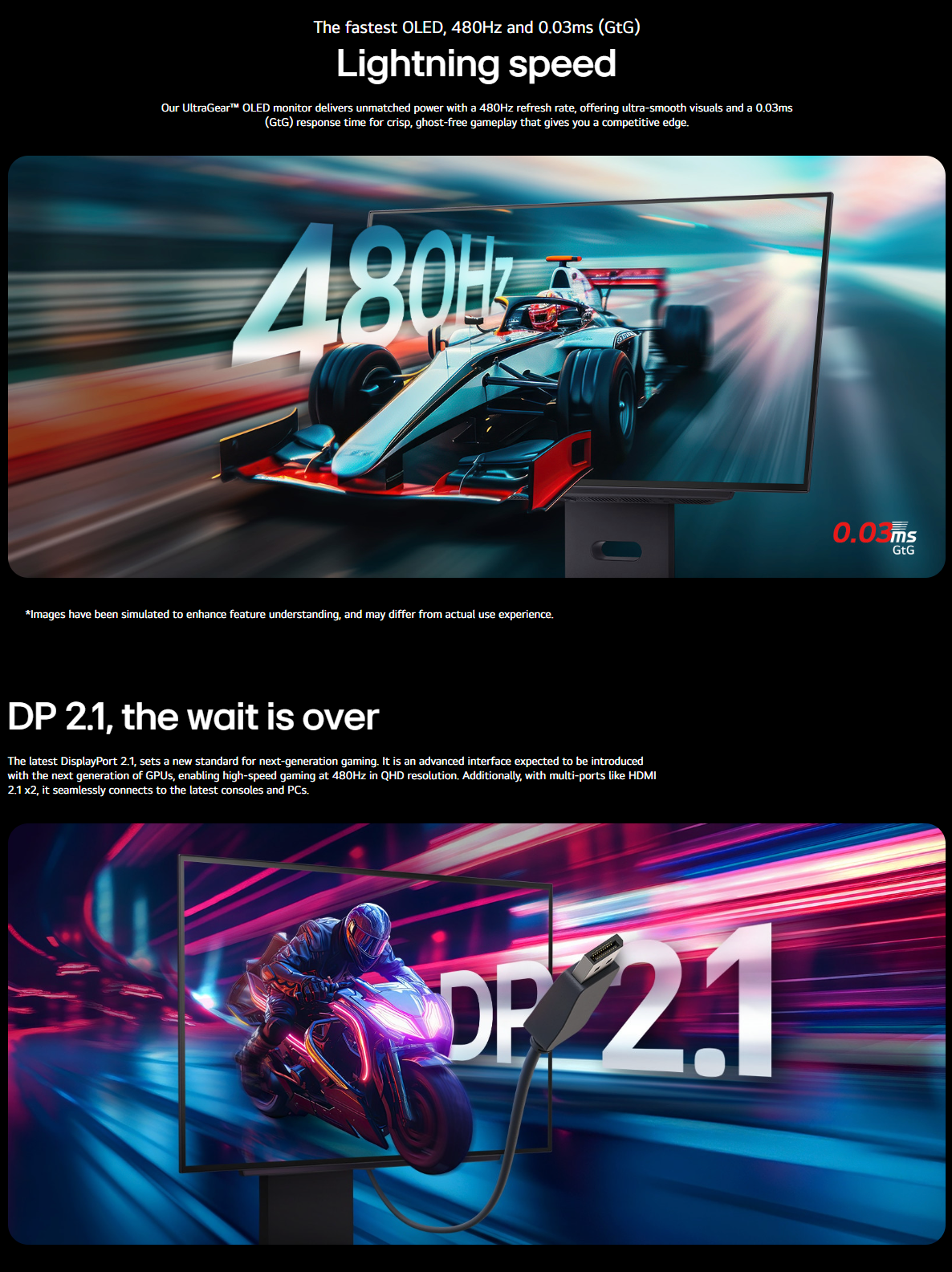 LG UltraGear 27GX790A | 27" QHD | OLED | 0.03ms (GtG) | 480Hz | NVIDIA G-SYNC | Gaming Monitor (27GX790A-B) · v2