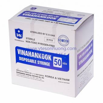 Bơm tiêm Vinahankook 50cc - Cho ăn Xi lanh sử dụng 1 lần vinahancook 50ml Ăn