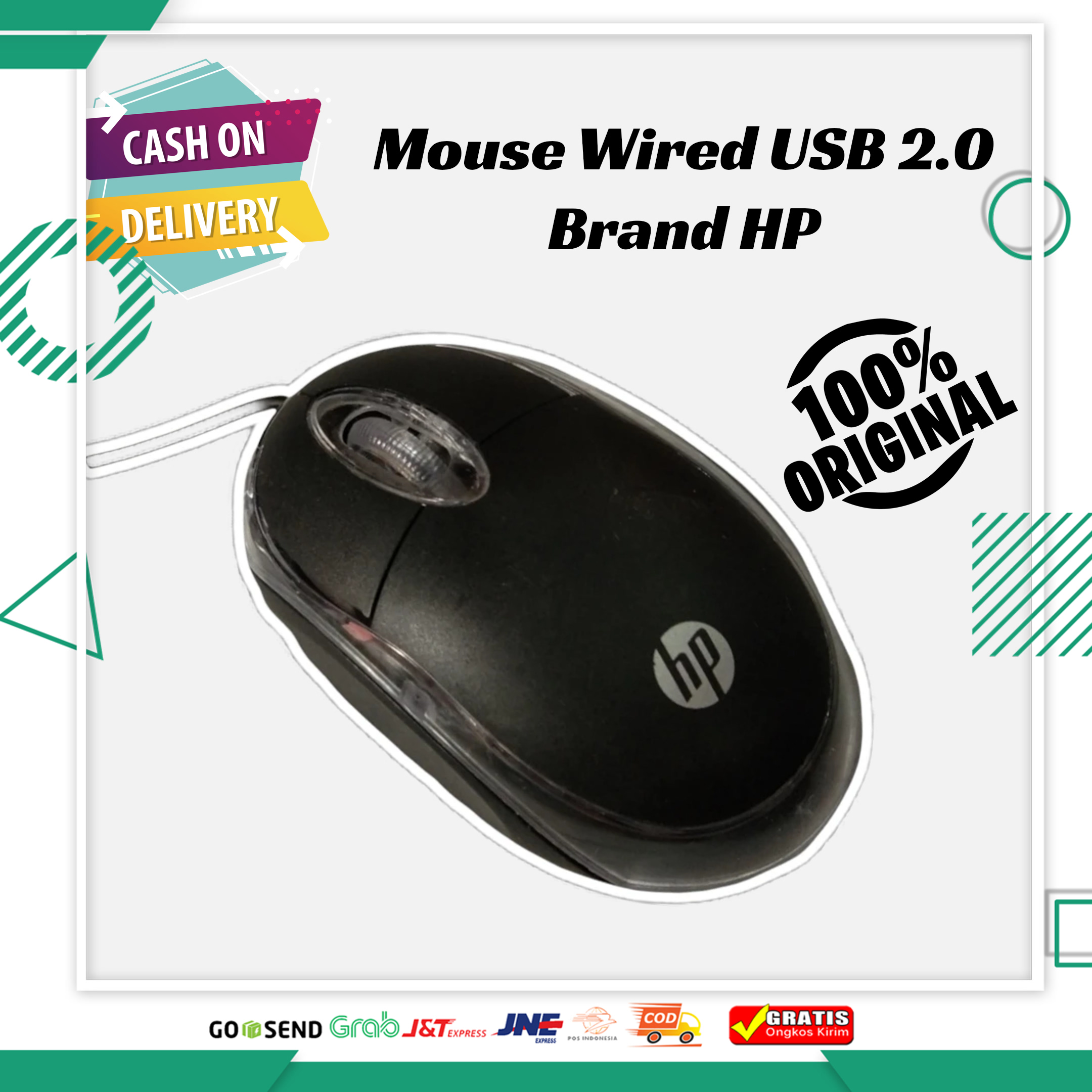 hp retractable wired mouse 100