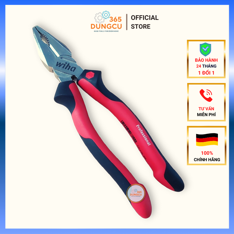 Kìm đa năng kìm đầu bằng wiha pro 26707 germany 180mm - hàng chính hãng