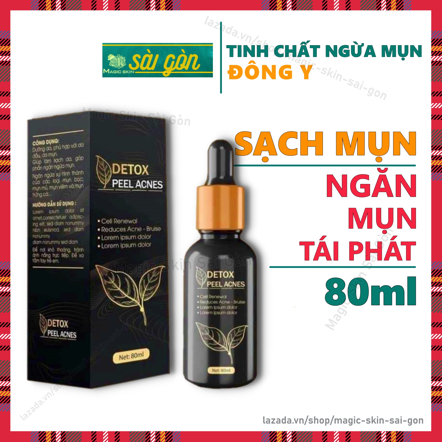 NGỪA MỤN đông y MAGIC SKIN Acnes Essence Tinh chất ngừa mụn mờ thâm ĐẶC BIỆT Mụn ẩn mụn bọc