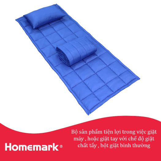 Đệm ngủ văn phòng 3 món, chiếu ngủ trưa văn phòng Hanvico by Homemark có thể gấp gọn và chống trơn trượt