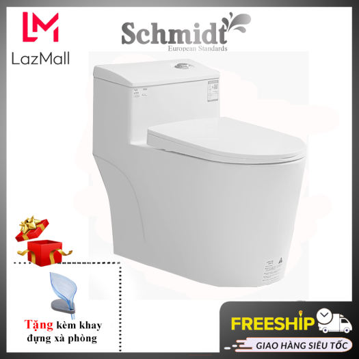 Bồn Cầu Một Khối Schmidt, Nhập Khẩu Hàng Chính Hãng-Bảo Hành 5 Năm CH883