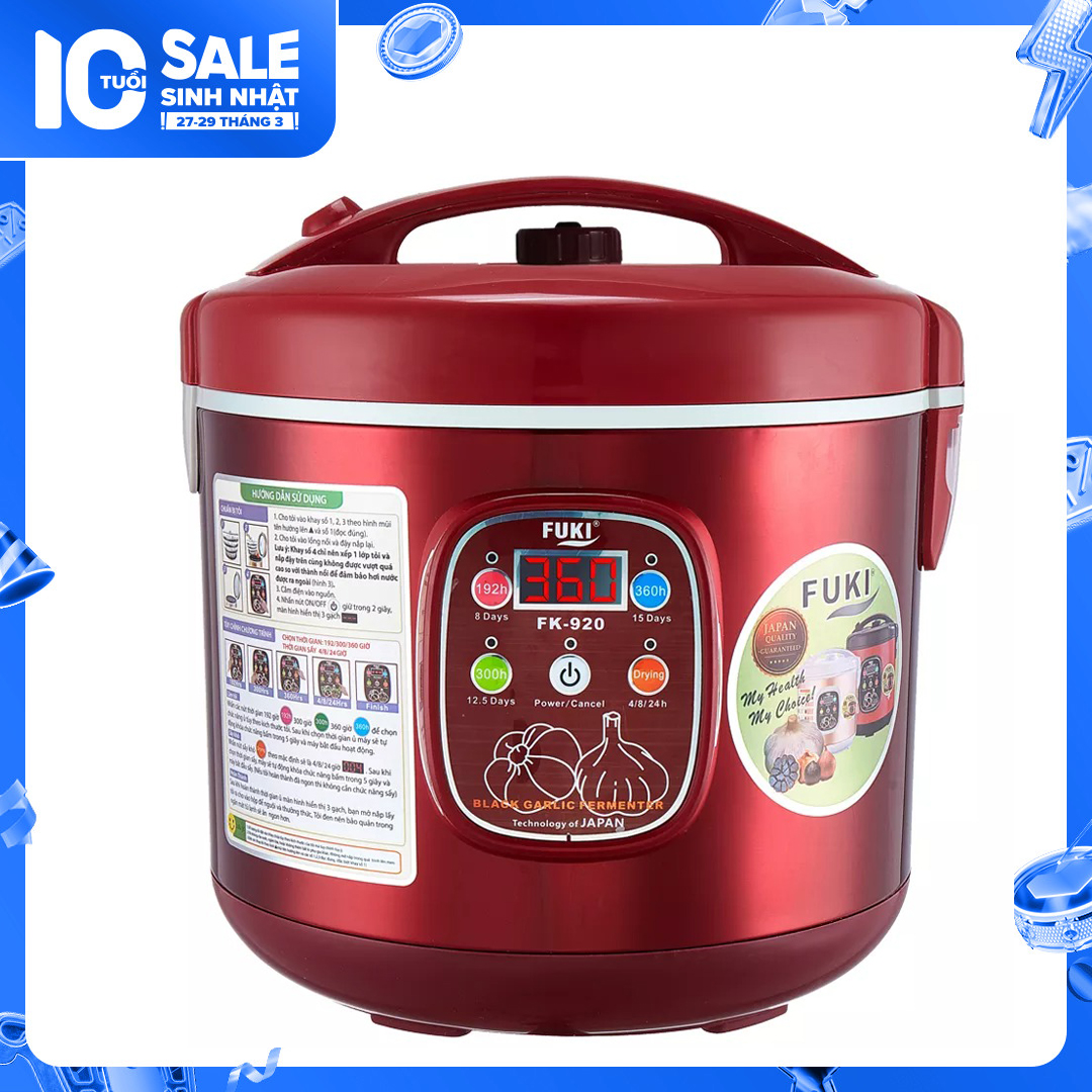 Máy làm tỏi đen FUKI FK-920 loại 8L (đỏ mận)