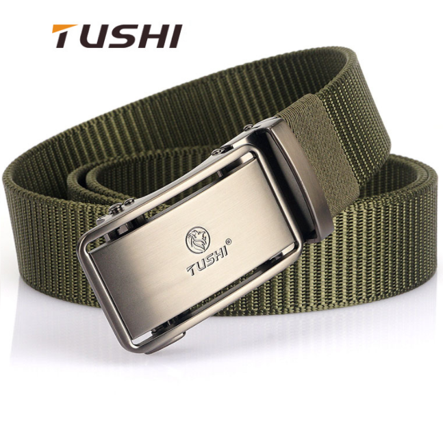 Thắt lưng Nam vải dù_Tushi siêu bền_Khóa cài tự động chắc chắn, tiện lợi - Dây lưng Nam vải Canvas_phong cách lính mạnh mẽ, sang trọng (V68), Dây nịt vải