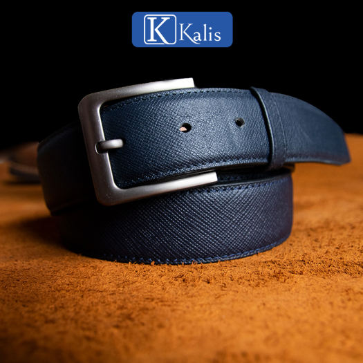 Thắt lưng nam cao cấp chính hãng KALIS da bò thật 100% Full hộp khóa kim dây nịt nịch thắt lưng da bò thật nam cao cấp hàng hiệu.