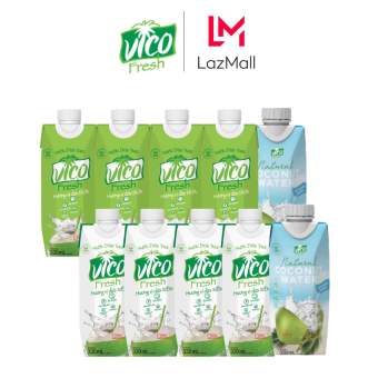 Combo 10 Hộp Nước Dừa Vico Fresh 330ml (4 Dứa, 4 Xiêm, 2 Natural)
