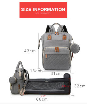 Balo bỉm sữa kiêm nôi ngủ cho bé-balo đựng đồ cho bé mở ra là nôi cho bé ngủ đa năng